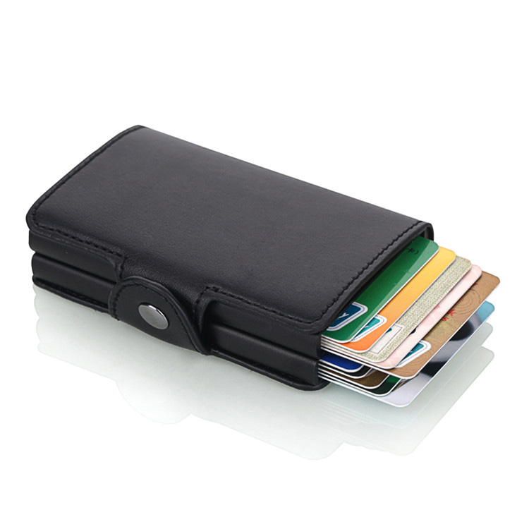 Automatic Pop Up Anti-Theft Double Aluminium Card Wallet