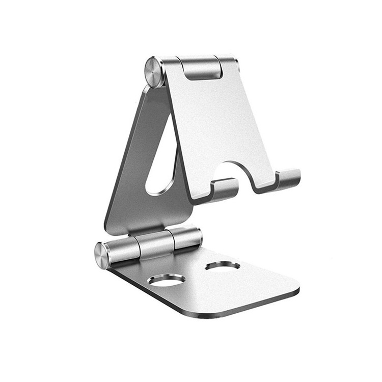 Kupinda Aluminium Desktop Phone Stand Holder yokhala ndi Multi-Angle Rotation