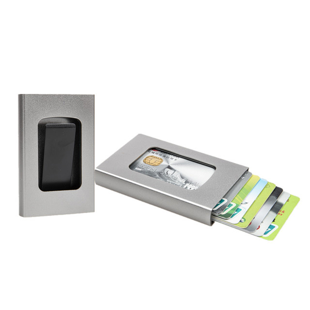 RFID Blacking Secure Pocket Wallet Aluminium Cash ndi Card Holder