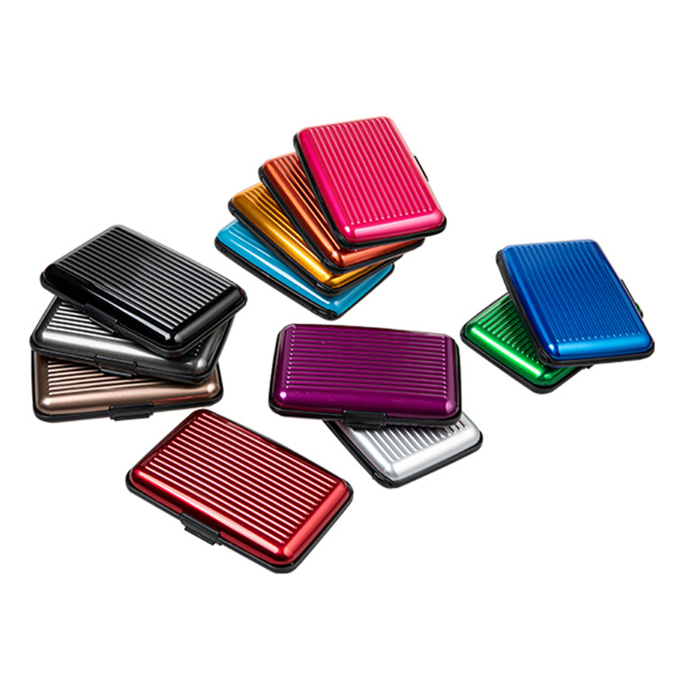 RFID Kutsekereza Aluminium Solid Color Card Case