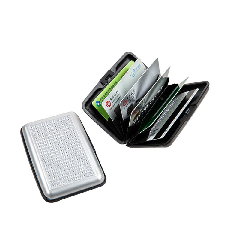 Ma diamondi a Rhinestone RFID Aluminium Card Wallet